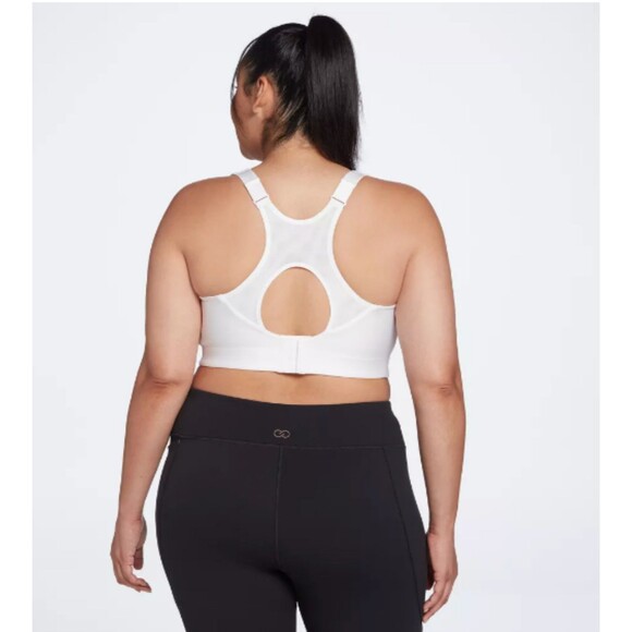 Women's Calia Go All Out High Support Zip Front Sports Bra White - Picture 2 of 9